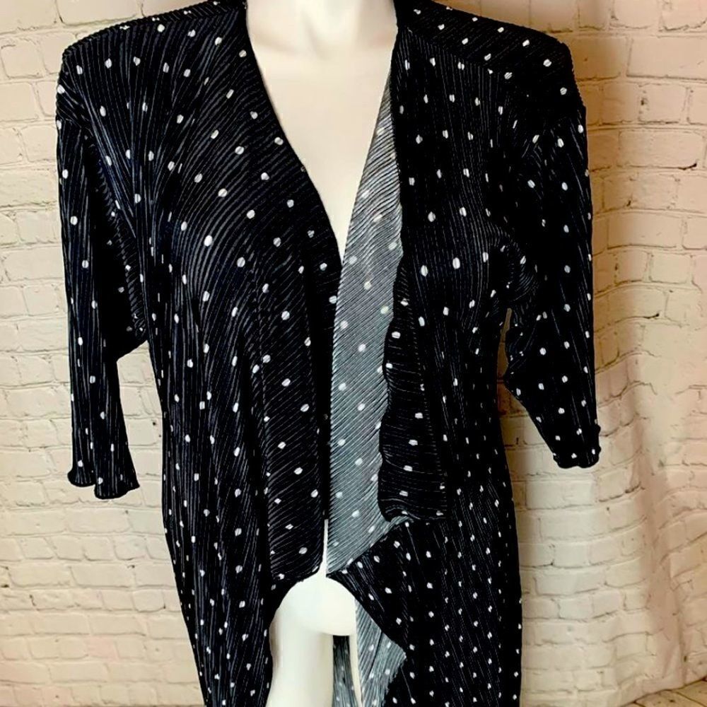 🔮LULAROE | Black Polka Dot Ribbed Kimono